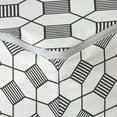thumbnail image 4 of Geometric Rectangle Pouf, Continuous Tiled Look Stripes Squares Connected Lines Abstract Simplistic Art, Under Desk Foot Stool for Living Room Office with Cover, 25", Dimgray White, by Ambesonne, 4 of 4