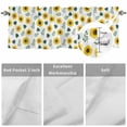thumbnail image 3 of Farmhouse Valances for Windows Country Yellow Sunflowers Green Plam Leaves Botanical Valance Curtains Rod Pocket Bathroom Small Window Treatments for Kitchen Living Room Bedroom, 42"x12", 3 of 7