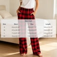 thumbnail image 3 of Ohufall Pajama Pant for Women Plaid Elastic Waist Soft Pant Sleep Lounge Comfort Casual Sleepwear, 3 of 8