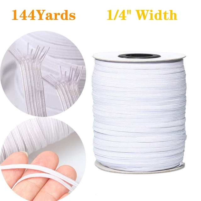 TopOne 144yards 6mm Braided Elastic Cord High Strength Band Elastic Rope Stretch Knit Elastic Spool