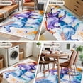 thumbnail image 5 of Blue Purple Horse Print Area Rug 4x6 FT, Non Slip Kids Room Carpet, Abstract Watercolor Animals Washable Soft Floor Carpet Non-Shedding Throw Rug for Dorm Kitchen Study Room Home Office Bedside, 5 of 9