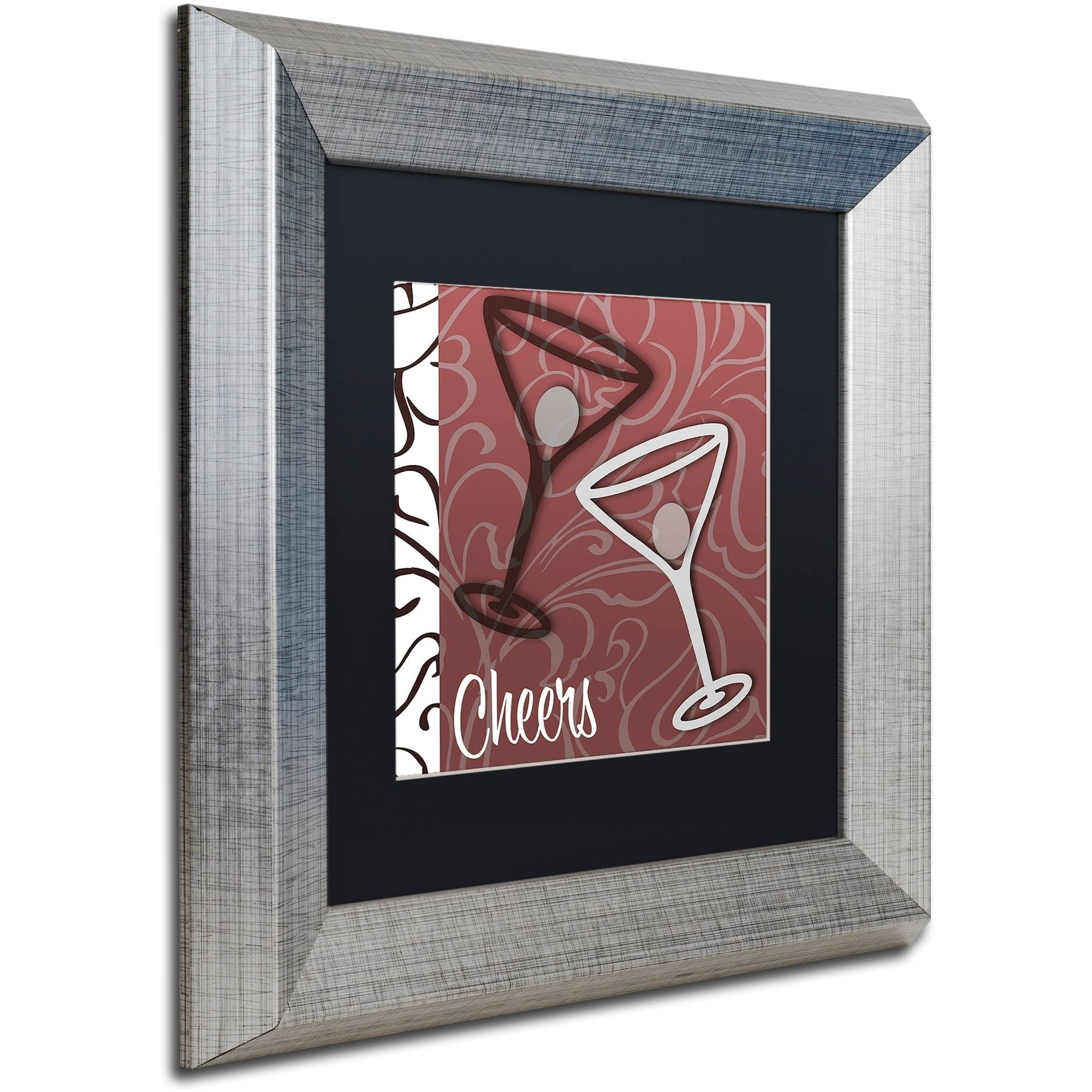 Trademark Fine Art "Cheers I" Canvas Art by Color Bakery Black Matte, Silver Frame