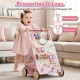 thumbnail image 3 of Baby Push Walker, Wooden Baby Walking Toys for 1 Year Old, Adjustable Speed Walker for Baby Boy Girls, Unicorn Toddler Walker, Montessori Walker Toy, Sit to Stand Walker with Baby Activity Center, 3 of 8