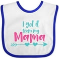 thumbnail image 3 of Inktastic I Got It from My Mama, Mom, Mother, Arrow, Hearts Boys or Girls Baby Bib, 3 of 4