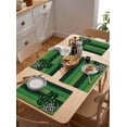 thumbnail image 5 of St. Patrick''s Day Placemats Set of 4,Washable Woven Burlap Cloth Fabric Placemat for Square/Rectangle/Round/Oval Dining Table,Easy Clean Place Mats Gradient Green Farmhouse Wood Grain, 5 of 6