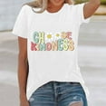 thumbnail image 1 of Tuniques d'Automne pour Femmes, Manches Courtes, Décontractées, Chemisier de Travail, Tunique Moyenne, T-Shirts d'Entraînement pour Femmes, T-Shirts Graphiques Colorés, Grandes Tailles, 1 of 3