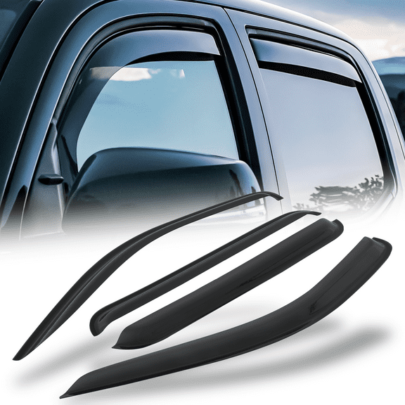 Magshion 4Pcs Set Window Visor Deflector Sun Rain Guard Smoke Tinted Outside Mount for 1998 1999 2000 2001 2002 2003 Dodge Durango