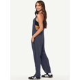 thumbnail image 2 of Women Casual Summer Overalls Sleeveless Spaghetti Strap Romper Jumpsuits Trendy Beach Vacation Outfits Navy Blue XXL, 2 of 6