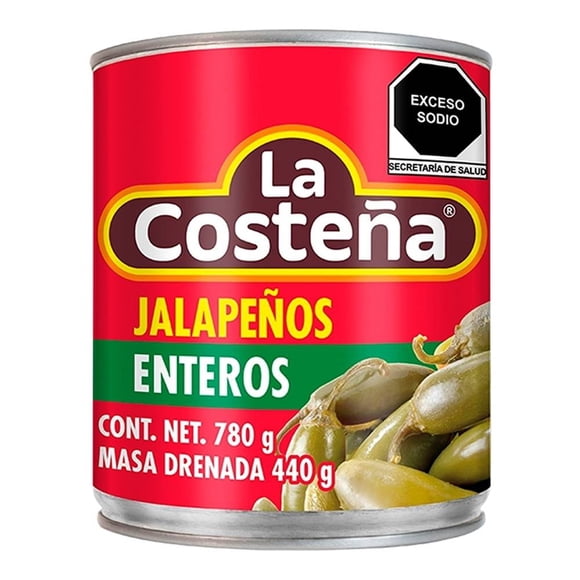 Chiles jalapeños La Costeña enteros en escabeche 780 g