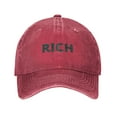 thumbnail image 4 of ZICANCN I'm Rich Adjustable Baseball Cap Women , Hats for Men Adult Washed Cotton Denim Baseball Caps Fashion, 4 of 8