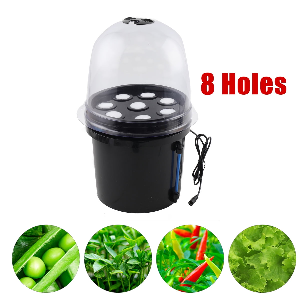 ECUTEE Complete Hydroponic System 8 Site Hydroponic Grow Kit Seeds