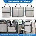 thumbnail image 6 of FINPAC Car Trunk Organizer, Unzip Hanging Back Seat Storage with Built-in Cooler, Large Capacity Interior Car Accessories for Jeeps, SUVs, Vans (Gray), 6 of 7
