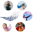 thumbnail image 4 of GZHJMY Women Girls Long Silk Scarf, Spring Lavender Flowers in Watercolor Style Summer Lightweight Shawl, Outdoor Floral Large Wrap 71X35 Inch, 4 of 5