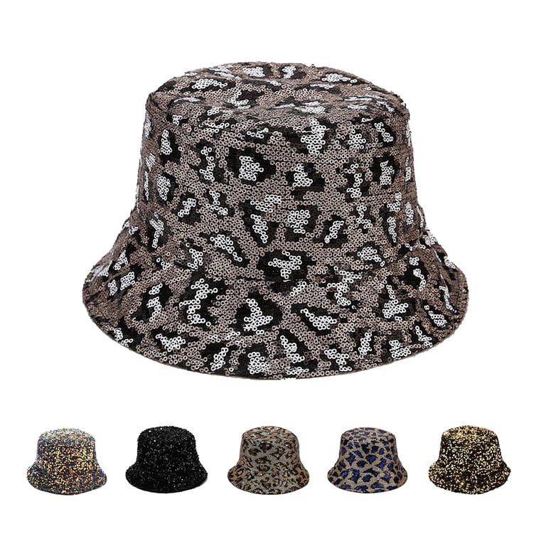 Sequined Leopard Bucket Hat JAYLEY Animal Print Sequin Bucket Hat - Accessories from  main image 2