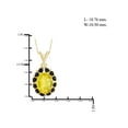 thumbnail image 3 of JewelersClub Silver Necklaces for Women –Silver Necklace for Women 14K Gold Plated Silver – Yellow Sapphire Necklace Centerpiece, Black Diamond Accents – Hypoallergenic Pendant, 3 of 4