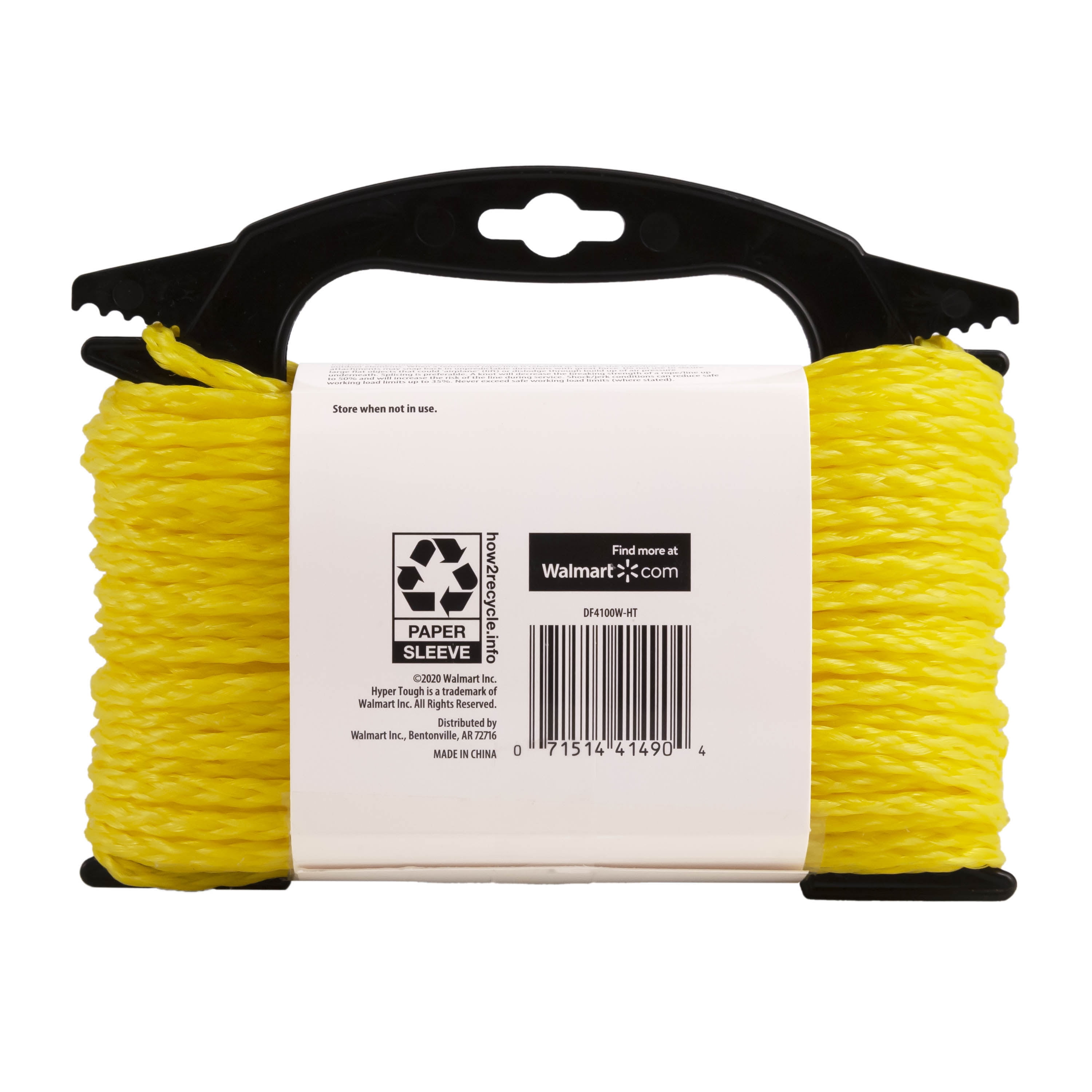 5/16 200 ft. of hollow braid Polypropylene rope. Yellow. Made in USA