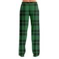 thumbnail image 7 of Mohiass Buffalo Plaid Pajama Pants for Women, Soft High Waisted Drawstring Flannel Pj Pants Comfy Lounge Sleep Bottoms Army Green L, 7 of 7