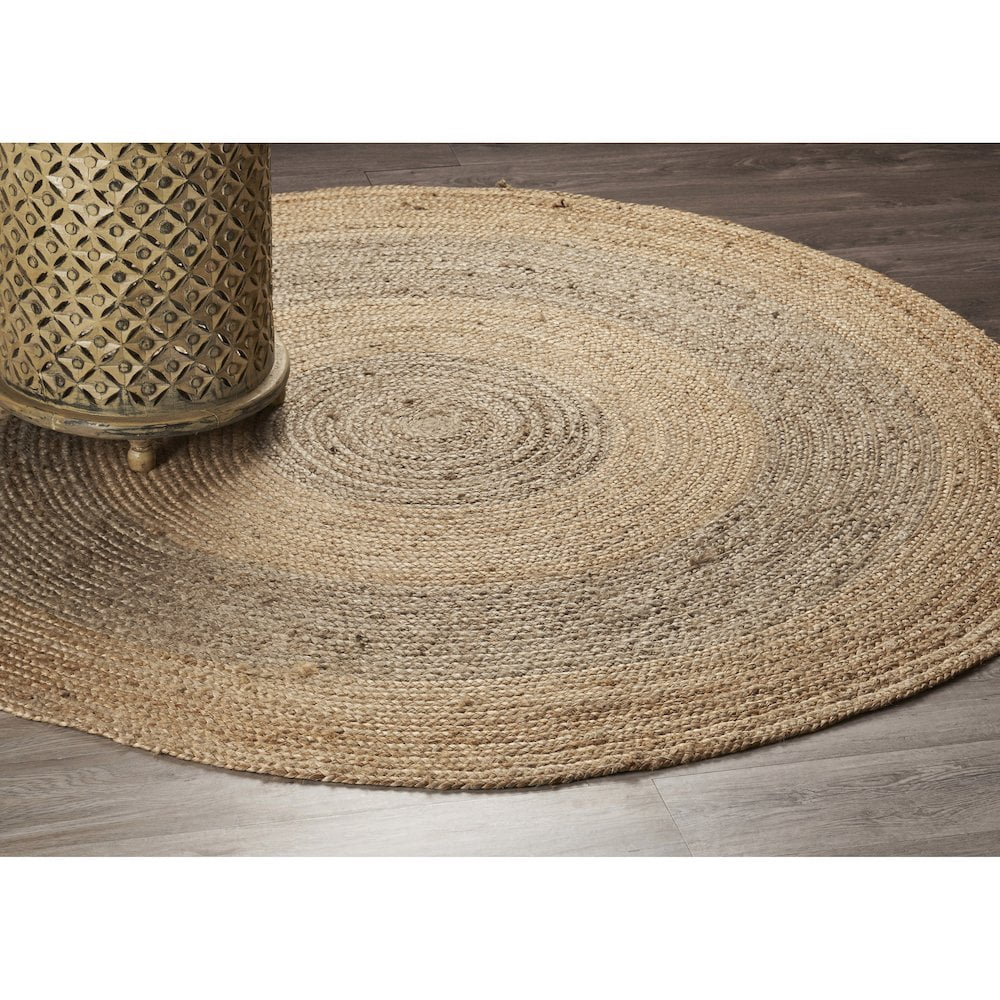 LR Home Boutique Jute Jute Area Rug Indoor in Tan/Brown, 7'6" Round
