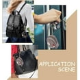 thumbnail image 5 of 2 Colors PU Leather Coin Purse Keychain Mini Wallet Keychain Small Backpack Coin Pouch Pendant Charm Zip Bag with Lipstick Printed for Change Keys Earphone Lipstick Storage Coffee+Black DIY, 5 of 8
