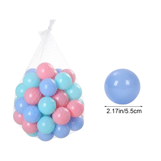 Macaron Ocean Balls Play Pit 50 Pack Non Swallowing Design Plastic Playground Balls For Indoor Kids Activity
