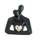 thumbnail image 5 of Estatua de pareja de cerámica, figura de amantes, arte artesanal, escultura romántica, decoración para el hogar. Negro, 5 of 9