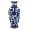 thumbnail image 2 of 18" Blue and White Floral Porcelain Fishtail Vase, 2 of 7