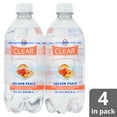 Clear American Golden Peach Sparkling Water, 20 fl oz, 4 count
