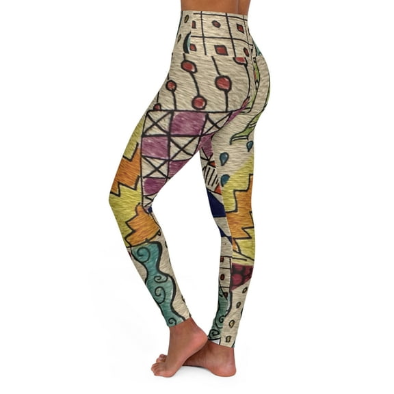 Zentangle High Waisted Yoga Leggings