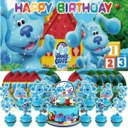 Blue Clues Party Supplies Birthday Decorations Plates Banner Kids Cake Toppers Set Decor