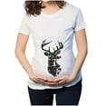 thumbnail image 2 of Rciityk Plus Size Maternity Shirts for Women Summer Maternity Clothes Casual Crew Neck Short Sleeve Print Pregnancy Tops, 2 of 5