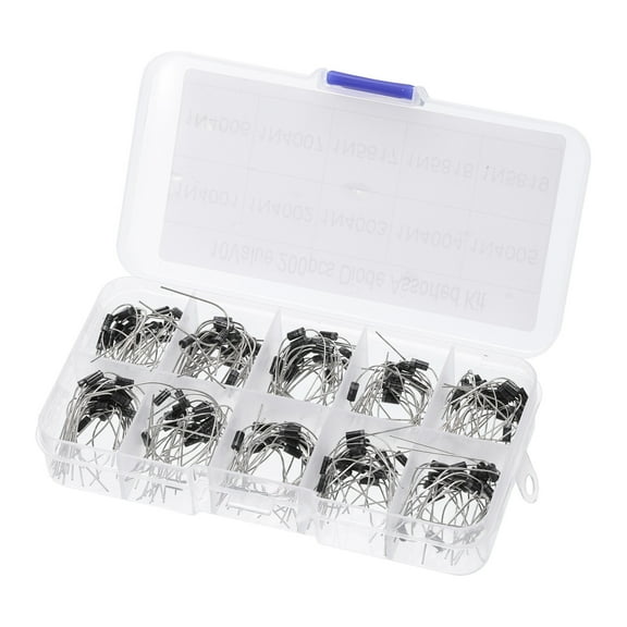 Uxcell Rectifier Diode Assorted Kit, 200 Pack 10 Values Element in a Box for Electrical