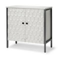 thumbnail image 5 of Maklaine Wood & Iron 2 Door Cabinet in White, 5 of 8