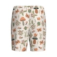 thumbnail image 2 of Lsque Forest Mushrooms Insects Mens Sleep Pajama Shorts,Short Pajama Pants, Cotton Ultra-Soft Knit-3X-Large, 2 of 9