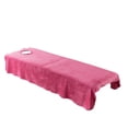 thumbnail image 3 of GUOOL Housse de Linge de Lit Cosmétique Massage Spa Drap de Table avec Trou 47x75 Pouces Roux Roux-120x190cm, 3 of 9