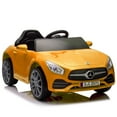 thumbnail image 3 of Xuanlur Licensed Benz CLS 350 12V Electric Ride on Toys with Parent Remote Control, Spring Suspension, Electric Car for Kids, Power Car Wheels with Bluetooth Music, LED Lights (Orange), 3 of 7
