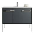 thumbnail image 2 of Fine Fixtures  Oakville Bathroom Vanity  with White Ceramic Sink Onix Grey - Chrome Hardware 42 Inch, 2 of 9