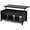 Black, variant on Giantex Lift Top Coffee Table, with Hidden Storage Compartment & 3 Open Shelves, Rectangular Cocktail Tea Table w/Solid Wood Legs for Living Room Reception Room, Black