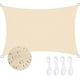 thumbnail image 1 of Toldo rectangular impermeable de 2 x 3 m, con protección contra rayos UV del 95 % para terrazas, jardines y balcones al aire libre, color beige, 1 of 7