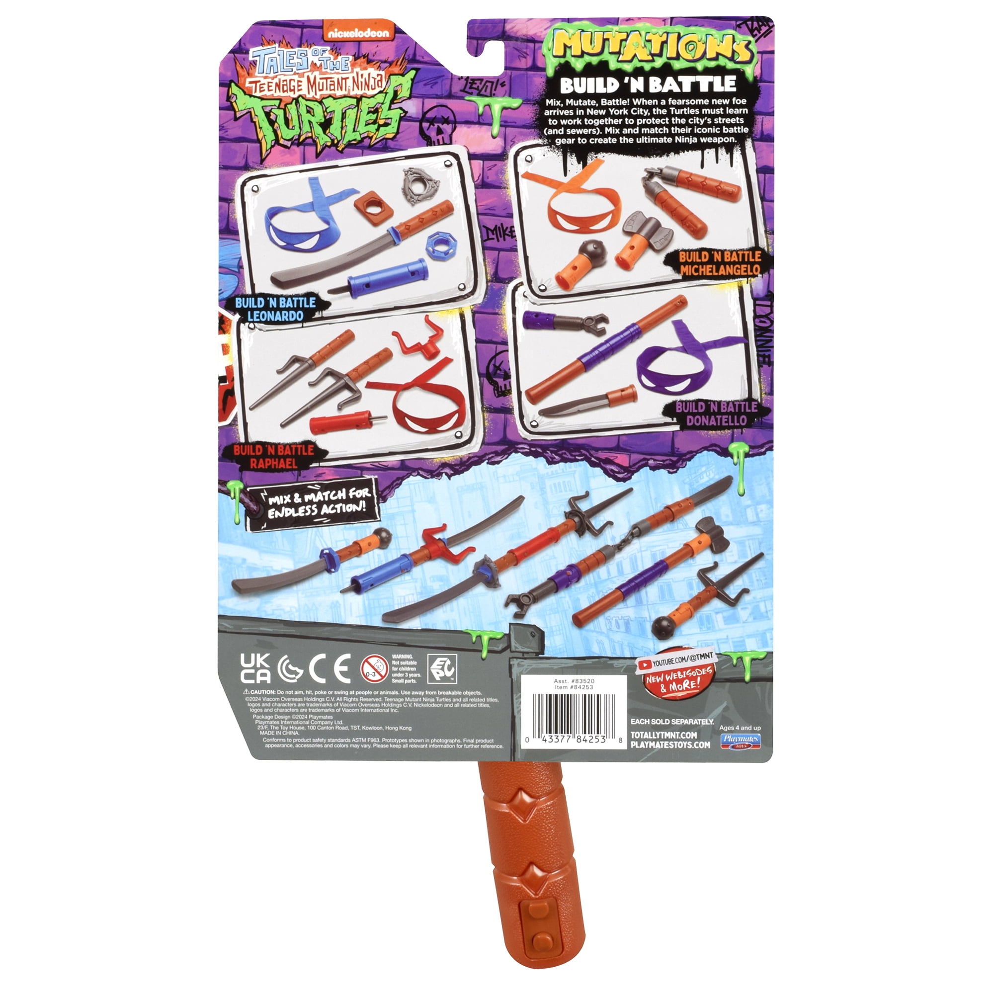 Tales of Teenage Mutant Ninja Turtles: Mutations Build N Battle Michelangelo Nunchuks Basic Role Play Set by Playmates Toys