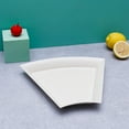 thumbnail image 5 of Trapezoidal Shape Plates White, Reusable Premium Dessert Plates, Small Saucers Plates, Plastic Side Dish Plates for Serving Snack Appetizer Salad Fruit, Assorted Colors, 10.6x8.6 Inches, 5 of 6