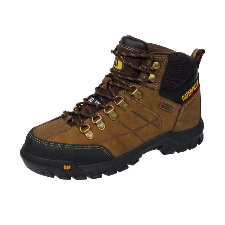 CATERPILLAR WORK Mens Threshold Waterproof Steel Toe Work Boot Real Brown P90935 REAL BROWN