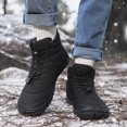 thumbnail image 4 of Botines Con Forro Cálido Botas Nieve Invierno Impermeables Antideslizantes para Viajes Al Aire Libre, 4 of 9