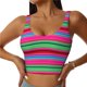 thumbnail image 1 of Balery Colorful Mexican Stripes Sujetadores deportivos con espalda cruzada para mujer, acolchados, sin costuras, de alto impacto, ideales para yoga, gimnasio, entrenamiento y fitness.-Medium, 1 of 8