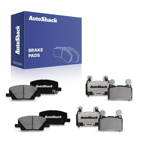 AutoShack Front & Rear Ceramic Brake Pad Set | Replacement for 2021 Chevrolet Camaro | 8-PC