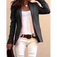 thumbnail image 4 of Chaqueta de traje con solapa para oficina de trabajo para damas Blazer de un botón, 4 of 4