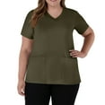 thumbnail image 5 of Fabrcox Women’s Scrub Tops Slim Fit Short Sleeve V Neck Nurse Scrubs Tops with Pockets Fall Spring Working Uniform Dark Green XL, 5 of 5