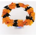 Black Wreath With Branches And Synthetic Flowers Beautiful Decorative