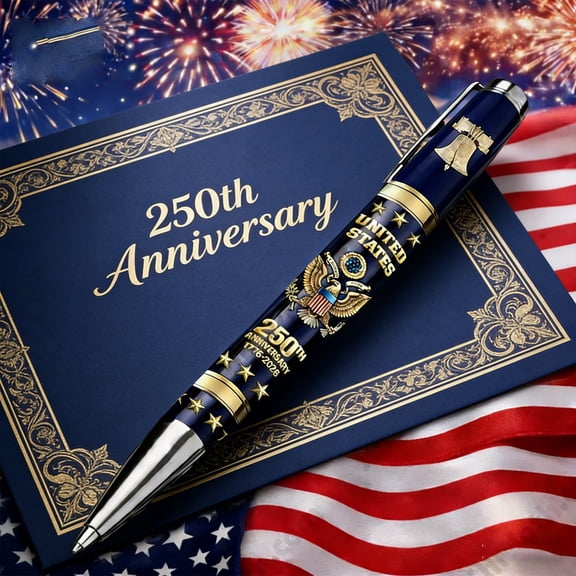 2026 USA 250th Anniversary (1776-2026) Patriotic Pen, Premium Collectible Pen with Gift Box, Patriotic Souvenir for Daily Use, Gifting & Collection