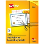 Avery Clear Laminating Sheets, 9" x 12", 50ct (73601)