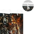thumbnail image 5 of Flame Fierce Tiger Shower Curtain Waterproof Fabric with 12 Hooks Bathroom Bath Curtain Set Polyester Fabric Machine Washable 60 x 72 Inch Home Decor, 5 of 6